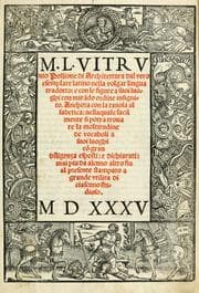 Tapa de M.L. Vitrvuio Pollione Di architettura