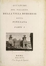 Tapa de Sculture del palazzo della Villa Borghese detta Pinciana