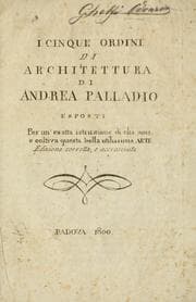 Tapa de I cinque ordini di architettura di Andrea Palladio
