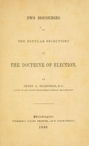 Tapa de Two discourses on the popular objections to the doctrine of election