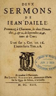 Tapa de Deux sermons de Iean Daillé