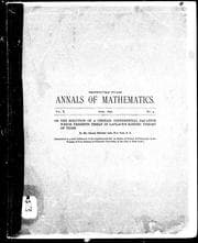 Tapa de On the solution of a certain differential equation which presents itself in Laplace's kinetic theory of tides