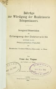 Tapa de Beiträge zur Würdigung der Musiktheorie Schopenhauers