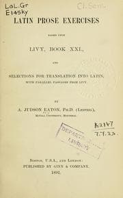 Tapa de Latin prose exercises