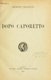 Tapa de Dopo Caporetto