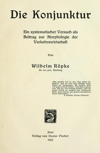 Tapa de Die Konjunktur
