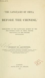 Tapa de The languages of China before the Chinese