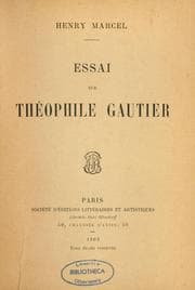 Tapa de Essai sur Théophile Gautier