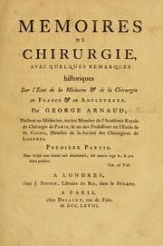 Tapa de Moires de chirurgie, avec quelques remarques historiques sur l'at de la mecine & de la chirurgie en France & en Angleterre ...