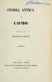 Tapa de Storia antica di Como