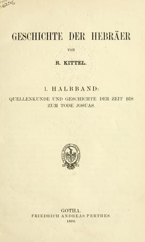 Tapa de Geschichte der Hebräer