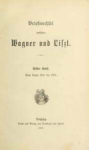 Tapa de Briefwechsel zwischen Wagner und Liszt