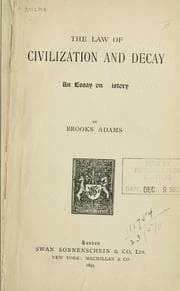 Tapa de The law of civilization and decay