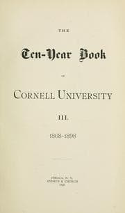 Tapa de The ten-year book of Cornell university ...