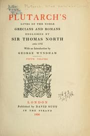 Tapa de Lives of the noble Grecians and Romans - Fifth Volume