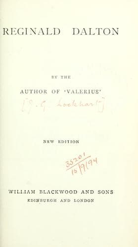Tapa de Reginald Dalton