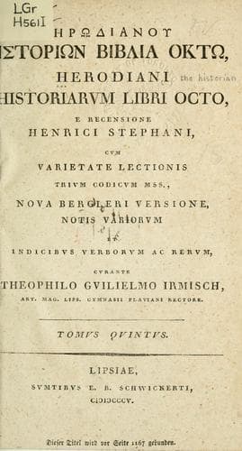 Tapa de Historiarum libri octo