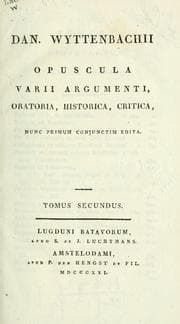 Tapa de Opuscula varii argumenti, oratoria, historica, critica