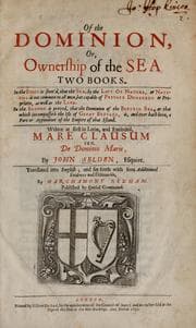 Tapa de Of the dominion, or, ownership of the sea two books