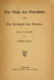 Tapa de Der Fluch des Schicksals, oder, Der Zweispalt des Herzens