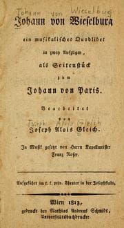Tapa de Johann von Wieselburg