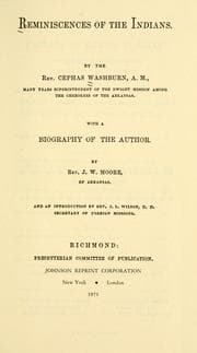 Tapa de Reminiscences of the Indians