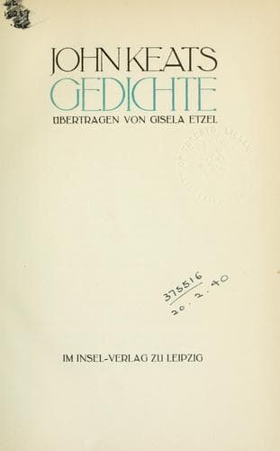 Tapa de Gedichte.