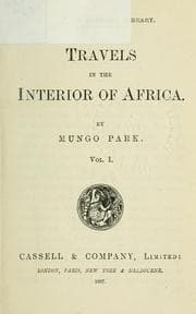 Tapa de Travels in the interior of Africa