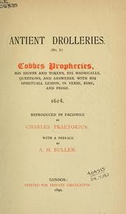 Tapa de Cobbes prophecies, his signes and tokens, his madrigalls, questions, and answeres, with his spirituall lesson, in verse, rime, and prose, 1614