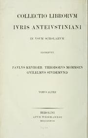 Tapa de Collectio librorum juris antejustiniani in usum scholarum