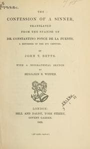 Tapa de The confession of a sinner