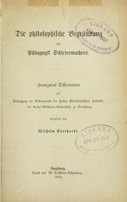 Tapa de Die philosophische Begründung der Pädagogik Schleiermachers