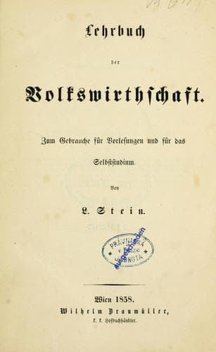 Tapa de Lehrbuch der Volkswirtschaft