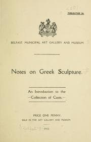 Tapa de Notes on Greek sculpture