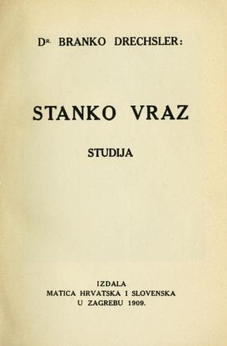 Tapa de Stanko Vraz