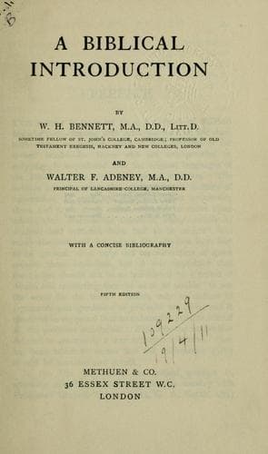 Tapa de A Biblical introduction