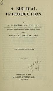 Tapa de A Biblical introduction
