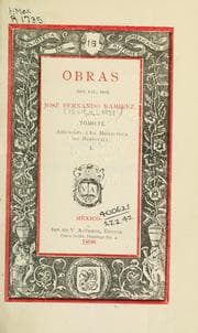 Tapa de Obras del lic. don José Fernando Ramirez ...