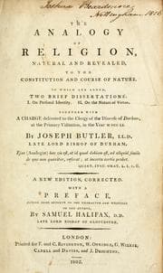 Tapa de The analogy of religion, natural and revealed, to the constitution and course of nature
