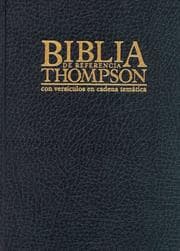 Tapa de Biblia de Referencia Piel Negro Indice