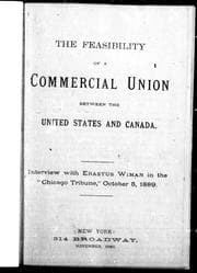 Tapa de The feasibility of a commercial union between the United States and Canada