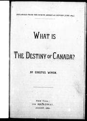 Tapa de What is the destiny of Canada?