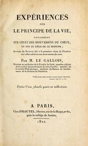 Tapa de Expiences sur le principe de la vie, notamment sur celui des mouvemens du coeur, et sur le sie de ce principe