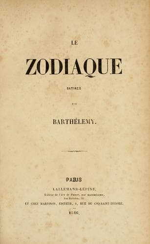 Tapa de Le zodiaque