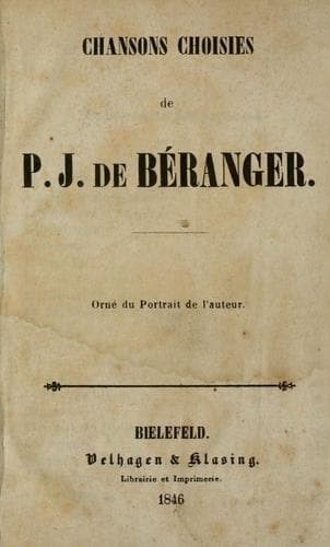 Tapa de Chansons choisies