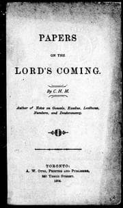 Tapa de Papers on the Lord's coming