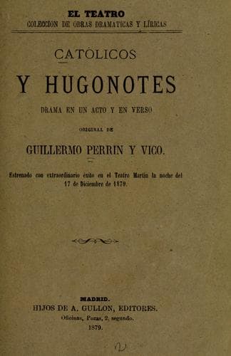 Tapa de Católicos y hugonotes