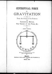 Tapa de Centrifugal force and gravitation