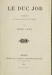 Tapa de Le duc Job, comédie en quatre actes et en prose
