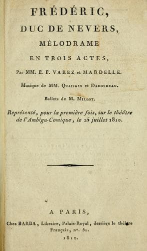 Tapa de Frédéric, duc de Nevers